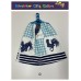Crochet Top Hand Towel / Tea Towel - Blue Roosters Crochet Top Hand Towel / Tea Towel - Blue Roosters
